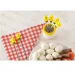 Casa si Gradina - Bucatarie si vesela - Vesela si tacamuri - Tacamuri si seturi - Set 6 furculite metalice in forma de albinute din silicon, cu vas, Gonga® Galben - Infinity.ro