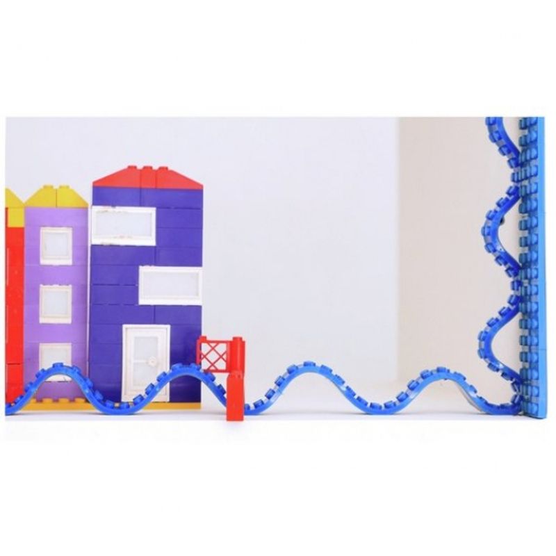 Jucarii, Copii si Bebe - Jucarii si jocuri - Seturi de constructie si cuburi - Seturi de constructie - Banda adeziva de constructie pentru lego, albastru deschis, VIVO, EFG1081 - Infinity.ro