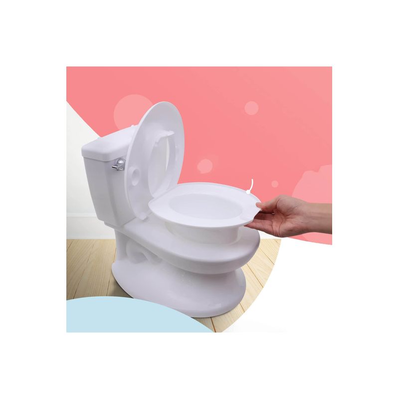 Jucarii, Copii si Bebe - Igiena si ingrijire - Baia bebelusului - Olite si reductoare WC - Olita educationala cu sunete, alb, 407774 - Infinity.ro