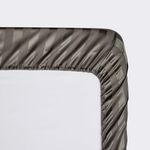 Casa si Gradina - Textile si covoare - Lenjerii de pat - Cearceafuri de pat - Cearceaf cu elastic, 180x200, satin, gri antracit, 30cm, husa protectie pat premium, gri cu dungi - Infinity.ro