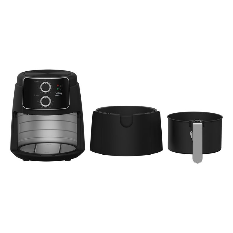 Electronice si Electrocasnice - Electrocasnice bucatarie - Aparate de gatit & desert - Friteuze - Friteuza cu Aer Cald BEKO FRL2242B, 3.9kg, 1500W, Negru-Argintiu - Infinity.ro