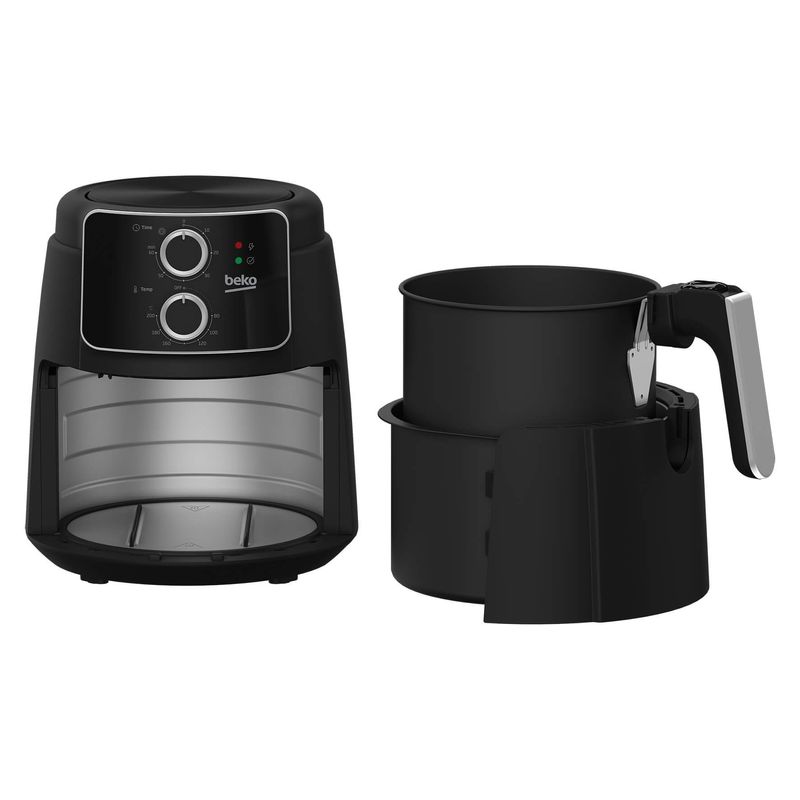 Electronice si Electrocasnice - Electrocasnice bucatarie - Aparate de gatit & desert - Friteuze - Friteuza cu Aer Cald BEKO FRL2242B, 3.9kg, 1500W, Negru-Argintiu - Infinity.ro