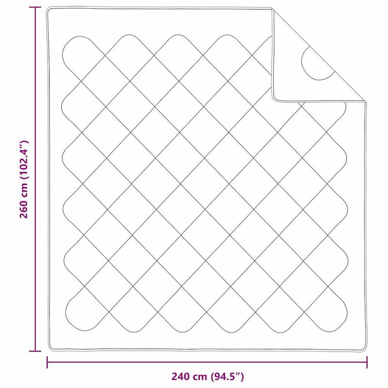 Casa si Gradina - Textile si covoare - Pături și cuverturi - Pături - Patura cu perne Argyle, 3 pcs, Alb, 240 x 260 cm, Microfibra - Infinity.ro