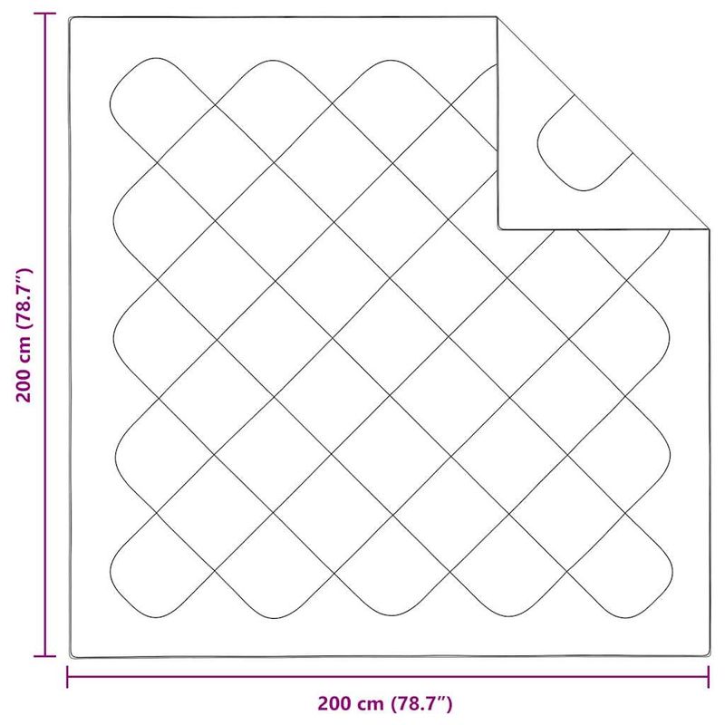 Casa si Gradina - Textile si covoare - Pături și cuverturi - Pături - Patura cu perne Argyle, 3 pcs, Alb, 200 x 200 cm, Microfibra - Infinity.ro