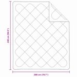 Casa si Gradina - Textile si covoare - Pături și cuverturi - Pături - Patura cu perne Argyle, 3 pcs, Alb, 240 x 200 cm, Microfibra - Infinity.ro