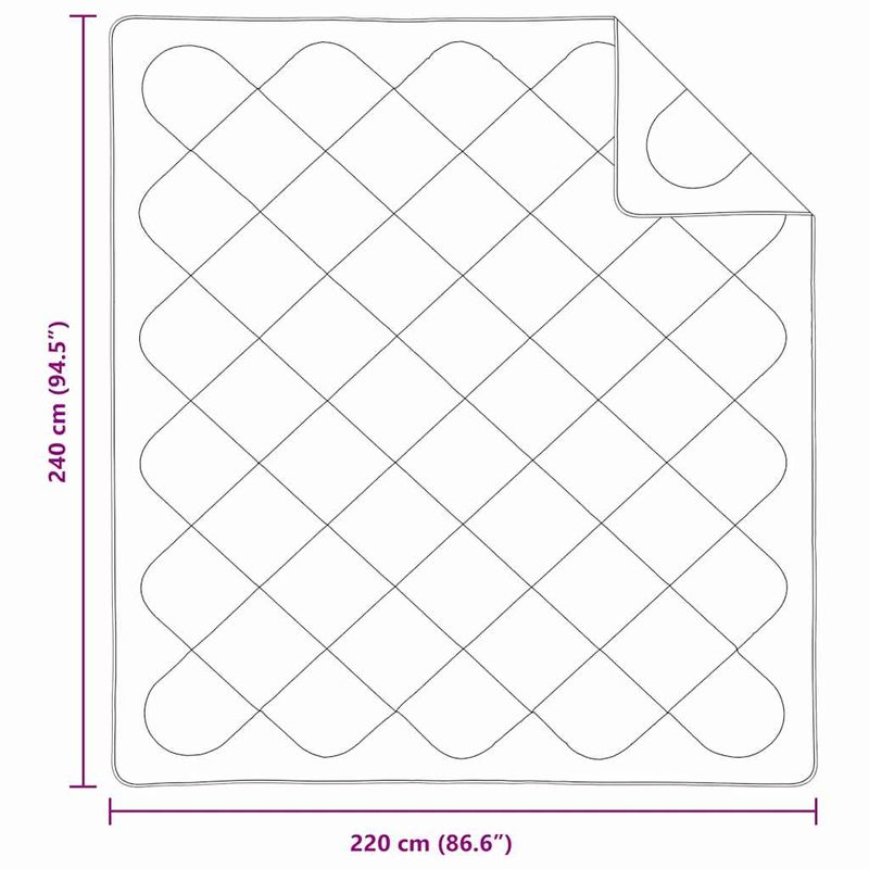 Casa si Gradina - Textile si covoare - Pături și cuverturi - Pături - Patura cu perne Argyle, 3 pcs, Alb, 240 x 220 cm, Microfibra - Infinity.ro