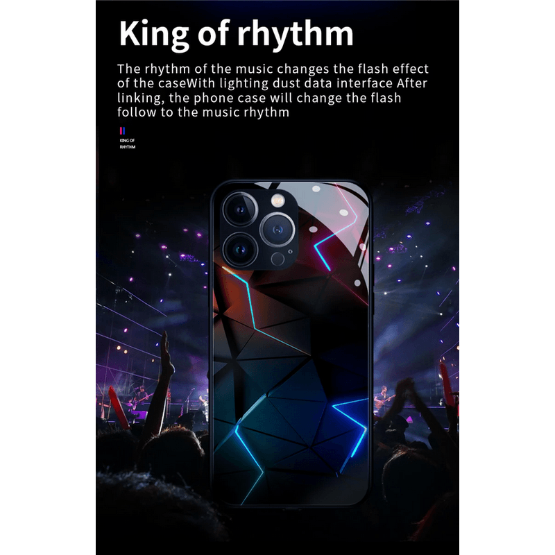 Laptop, Telefoane si Tablete - Telefoane mobile si accesorii - Accesorii Telefoane - Huse telefoane - Husa telefon luminoasa pentru Iphone 14 Pro, activata prin sunet, rezistenta la zgarieturi, praf, socuri si apa - Infinity.ro