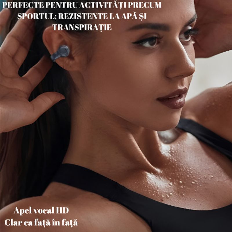 TV, Audio-Video si Foto - Portabile audio - Casti audio - Casti Bluetooth 5.4 fara fir unisex,  cu afisaj digital, sunet de inalta calitate, sincronizare imagine-sonora, rezistente la apa - Infinity.ro