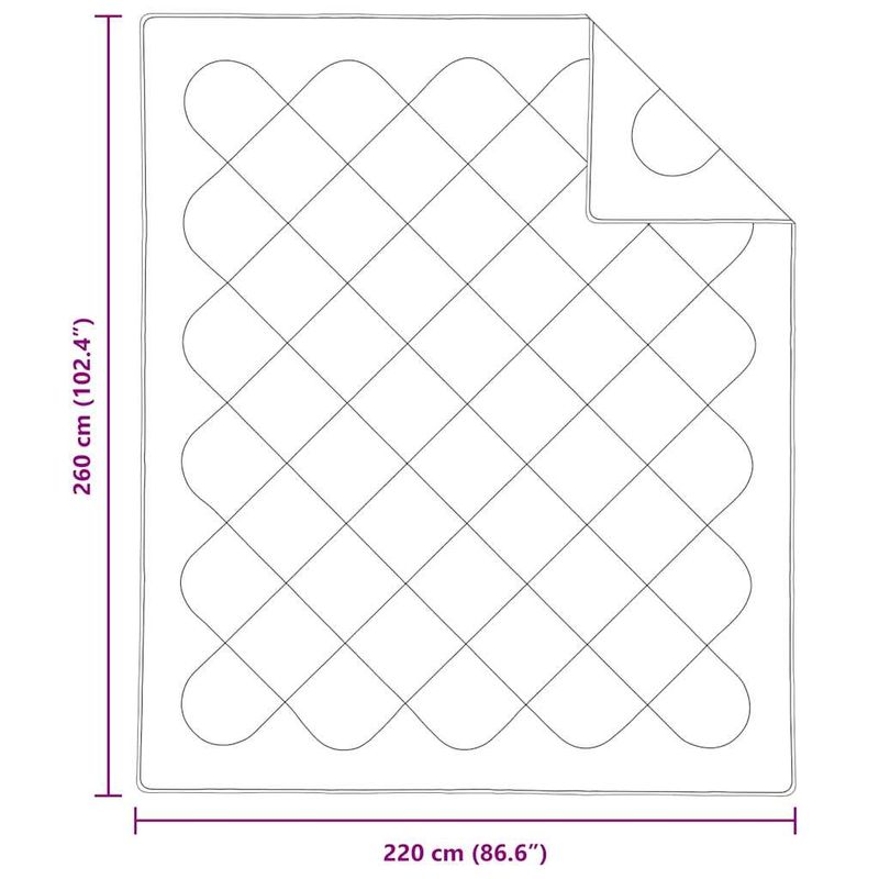 Casa si Gradina - Textile si covoare - Pături și cuverturi - Pături - Patura cu perne Argyle, 3 pcs, Alb, 260 x 220 cm, Microfibra - Infinity.ro