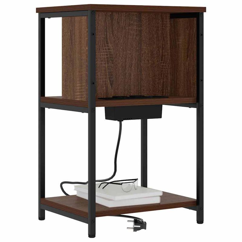 Casa si Gradina - Mobilier - Comode si corpuri - Noptiere - Noptiera stejar brun 38 x 31 x 61 cm Lemn compozit - Infinity.ro