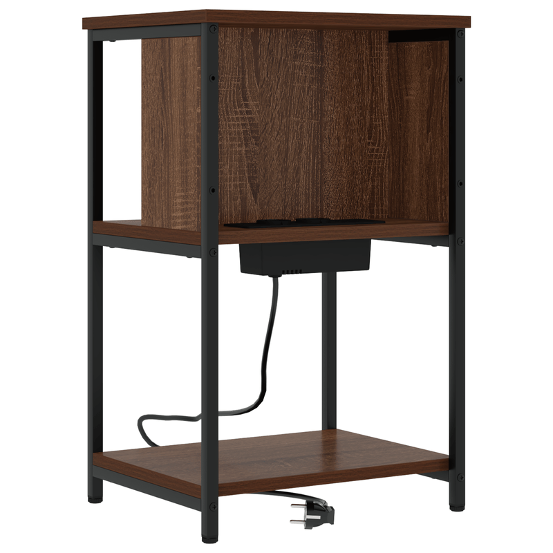 Casa si Gradina - Mobilier - Comode si corpuri - Noptiere - Noptiera stejar brun 40 x 40 x 61 cm Lemn compozit - Infinity.ro