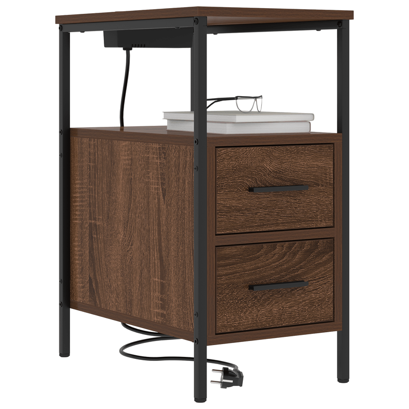 Casa si Gradina - Mobilier - Comode si corpuri - Noptiere - Noptiera stejar brun 30 x 48 x 61 cm Lemn compozit - Infinity.ro