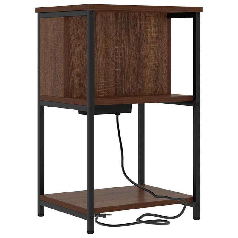 Casa si Gradina - Mobilier - Comode si corpuri - Noptiere - Noptiera stejar brun 38 x 31 x 61 cm Lemn compozit - Infinity.ro