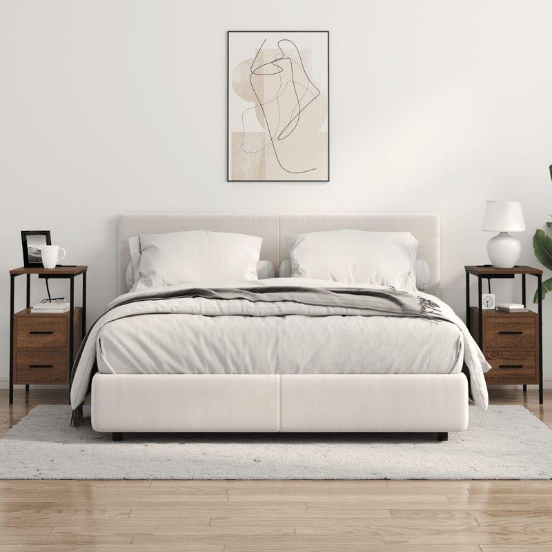 Casa si Gradina - Mobilier - Comode si corpuri - Noptiere - Noptiera stejar brun 30 x 48 x 61 cm Lemn compozit - Infinity.ro