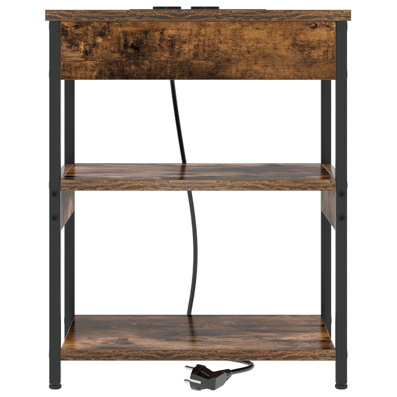 Casa si Gradina - Mobilier - Comode si corpuri - Noptiere - Noptiera stejar afumat 41 x 31 x 51 cm Lemn compozit - Infinity.ro
