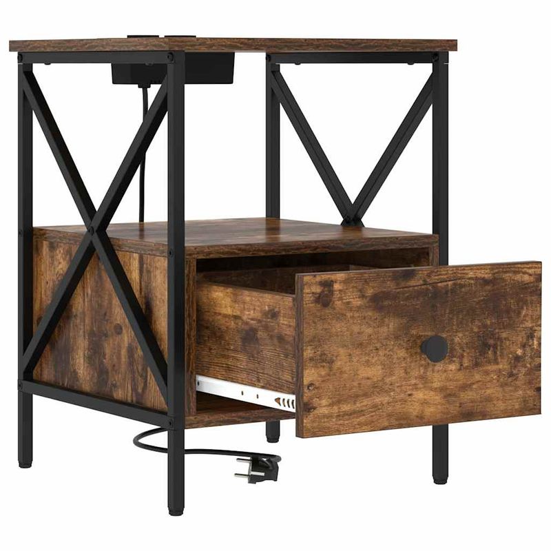 Casa si Gradina - Mobilier - Comode si corpuri - Noptiere - Noptiera 2 pcs stejar afumat 41.5 x 40.5 x 55 cm - Infinity.ro