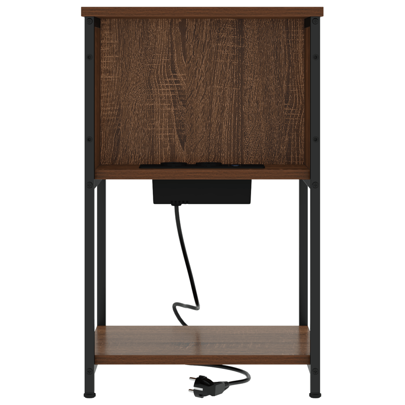 Casa si Gradina - Mobilier - Comode si corpuri - Noptiere - Noptiera stejar brun 40 x 40 x 61 cm Lemn compozit - Infinity.ro