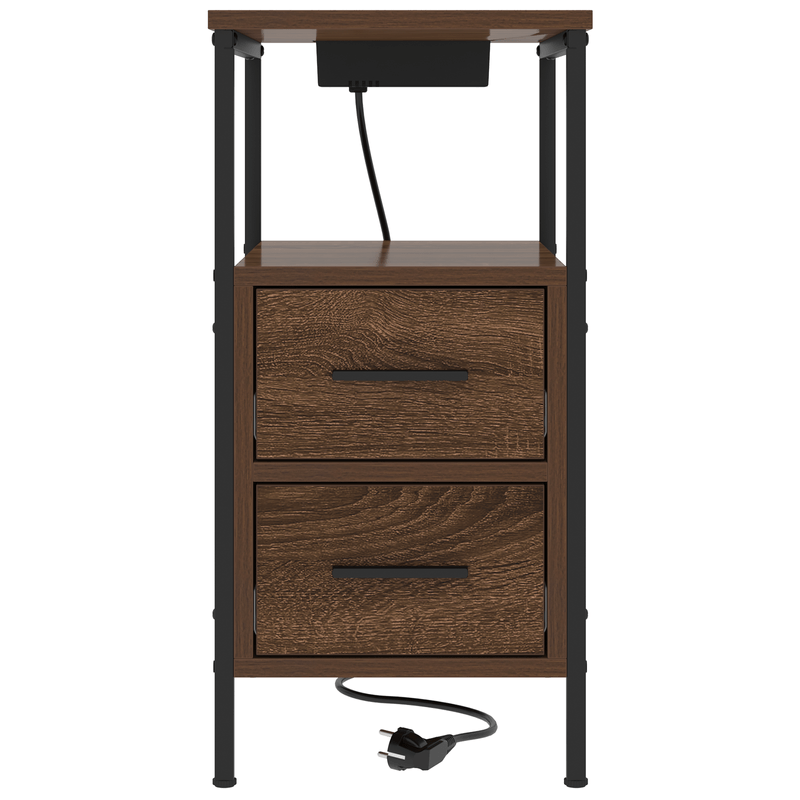 Casa si Gradina - Mobilier - Comode si corpuri - Noptiere - Noptiera stejar brun 30 x 48 x 61 cm Lemn compozit - Infinity.ro