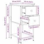 Casa si Gradina - Mobilier - Comode si corpuri - Noptiere - Noptiera cu sertar stejar artizanal 32 x 42 x 70 cm - Infinity.ro