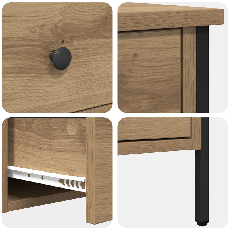 Casa si Gradina - Mobilier - Comode si corpuri - Noptiere - Noptiera Artisan Oak 40x42x50 cm Lemn prelucrat - Infinity.ro