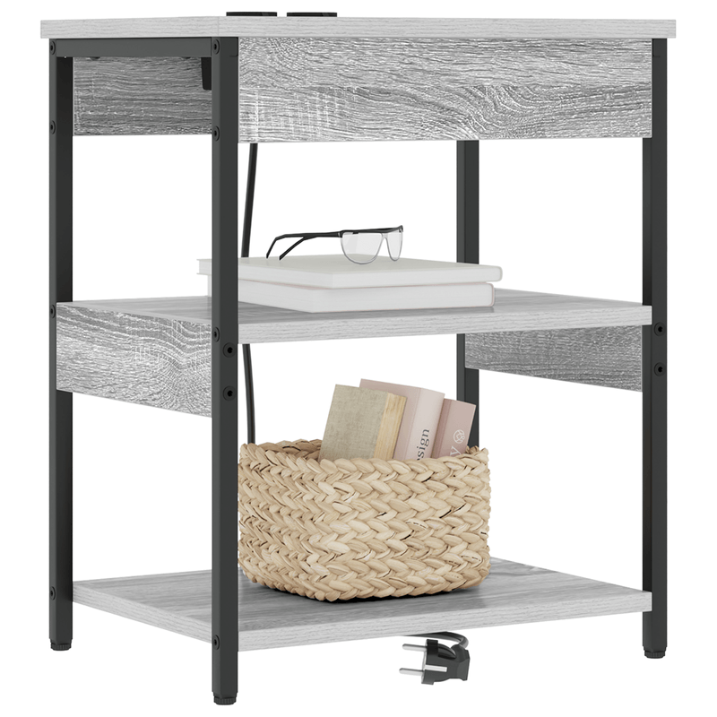 Casa si Gradina - Mobilier - Comode si corpuri - Noptiere - Noptiera sonoma gri 41 x 31 x 51 cm Lemn compozit - Infinity.ro