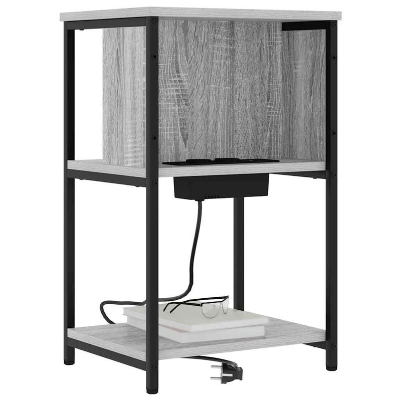 Casa si Gradina - Mobilier - Comode si corpuri - Noptiere - Noptiera sonoma gri 38 x 31 x 61 cm Lemn compozit - Infinity.ro