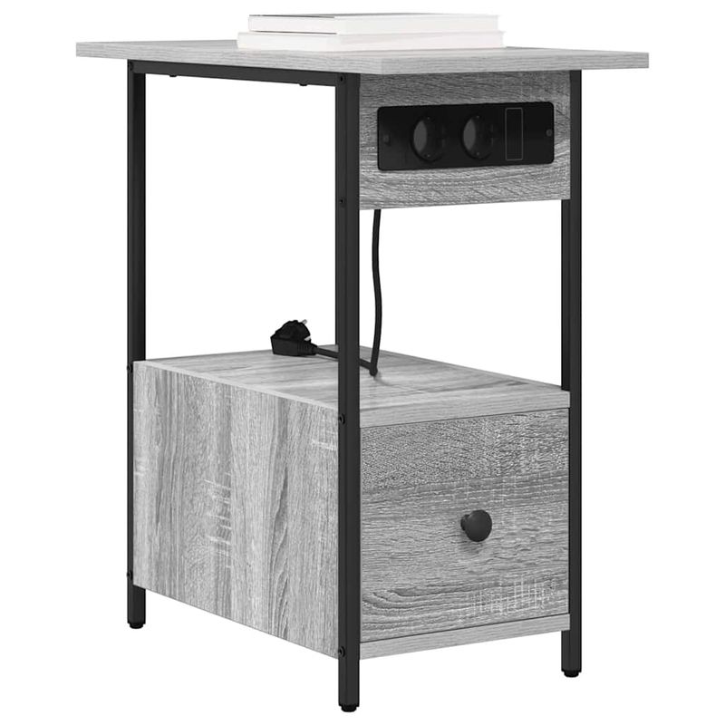Casa si Gradina - Mobilier - Comode si corpuri - Noptiere - Noptiera sonoma gri 60 x 30 x 61 cm Lemn compozit - Infinity.ro