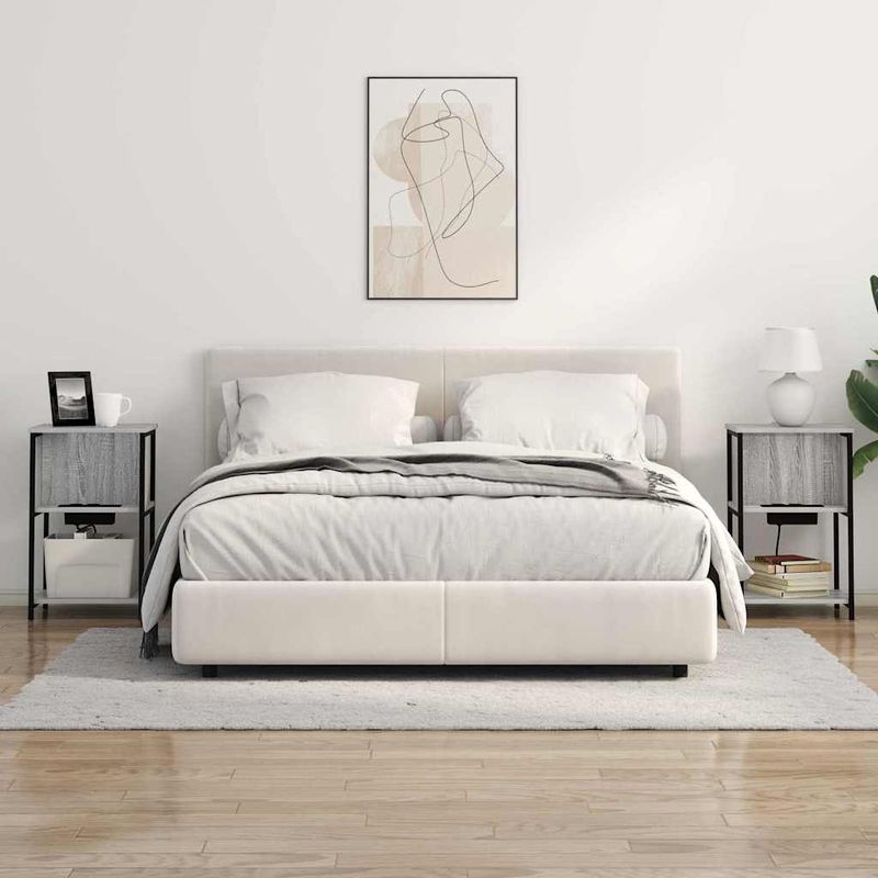 Casa si Gradina - Mobilier - Comode si corpuri - Noptiere - Noptiera sonoma gri 38 x 31 x 61 cm Lemn compozit - Infinity.ro