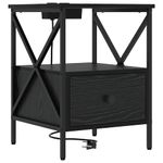 Casa si Gradina - Mobilier - Comode si corpuri - Noptiere - Noptiera stejar negru 41.5 x 40.5 x 55 cm Lemn compozit - Infinity.ro