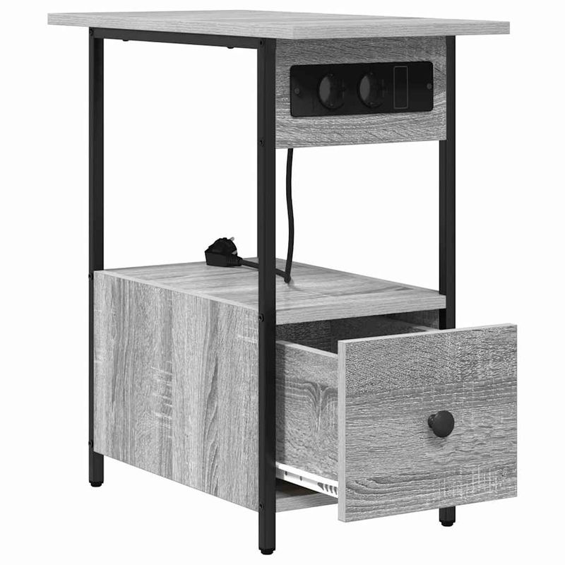 Casa si Gradina - Mobilier - Comode si corpuri - Noptiere - Noptiera sonoma gri 60 x 30 x 61 cm Lemn compozit - Infinity.ro