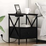 Casa si Gradina - Mobilier - Comode si corpuri - Noptiere - Noptiera stejar negru 41.5 x 40.5 x 55 cm Lemn compozit - Infinity.ro