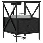 Casa si Gradina - Mobilier - Comode si corpuri - Noptiere - Noptiera stejar negru 41.5 x 40.5 x 55 cm Lemn compozit - Infinity.ro