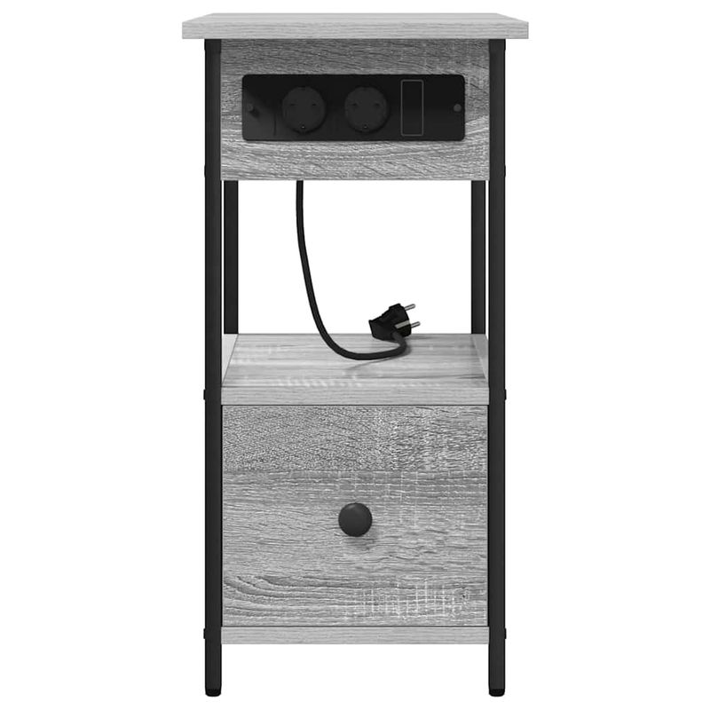 Casa si Gradina - Mobilier - Comode si corpuri - Noptiere - Noptiera sonoma gri 60 x 30 x 61 cm Lemn compozit - Infinity.ro