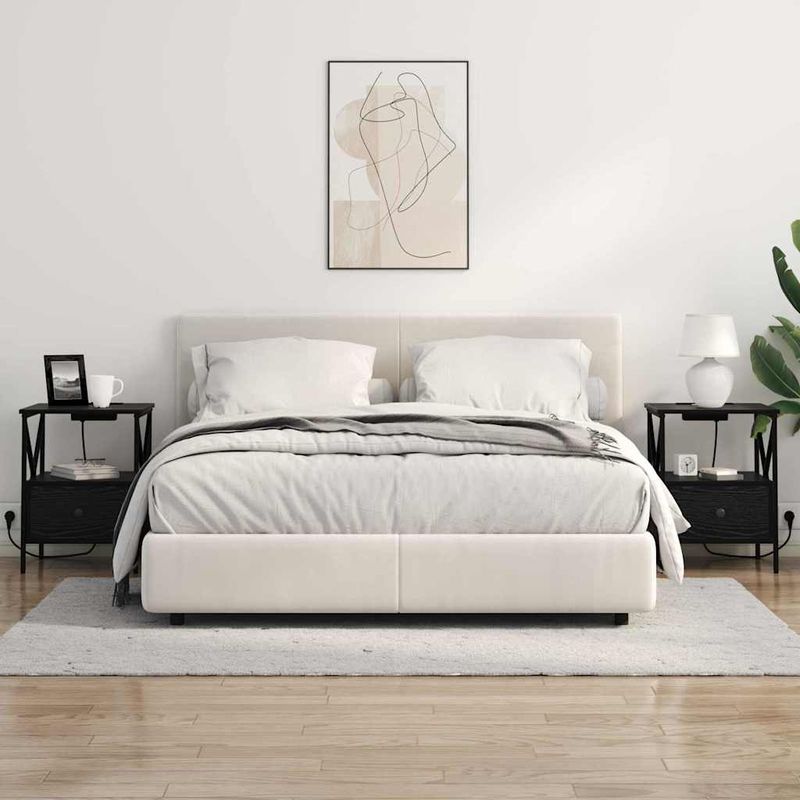 Casa si Gradina - Mobilier - Comode si corpuri - Noptiere - Noptiera stejar negru 41.5 x 40.5 x 55 cm Lemn compozit - Infinity.ro