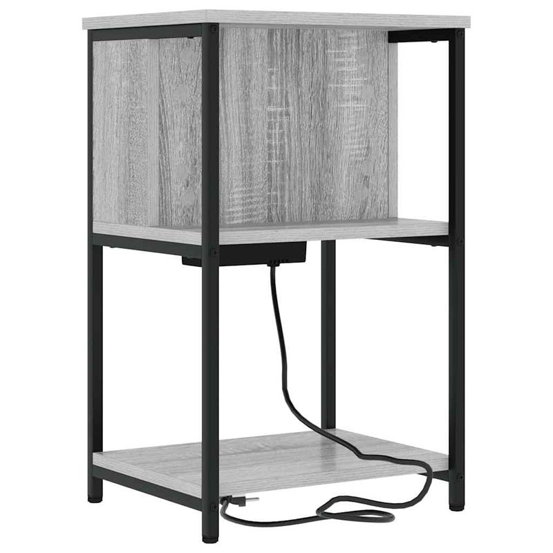 Casa si Gradina - Mobilier - Comode si corpuri - Noptiere - Noptiera sonoma gri 38 x 31 x 61 cm Lemn compozit - Infinity.ro