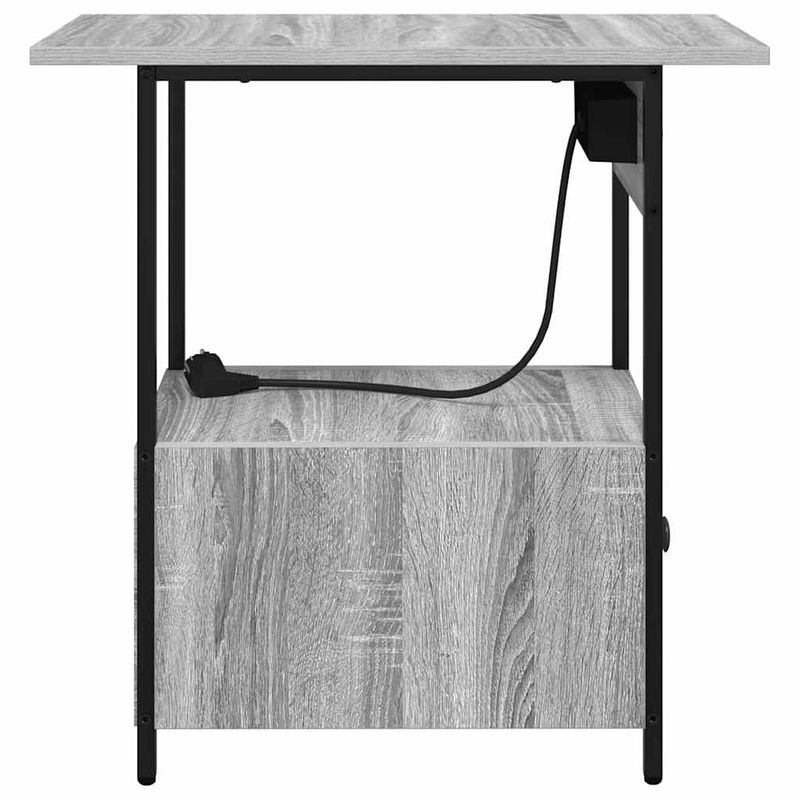 Casa si Gradina - Mobilier - Comode si corpuri - Noptiere - Noptiera sonoma gri 60 x 30 x 61 cm Lemn compozit - Infinity.ro