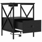 Casa si Gradina - Mobilier - Comode si corpuri - Noptiere - Noptiera stejar negru 41.5 x 40.5 x 55 cm Lemn compozit - Infinity.ro
