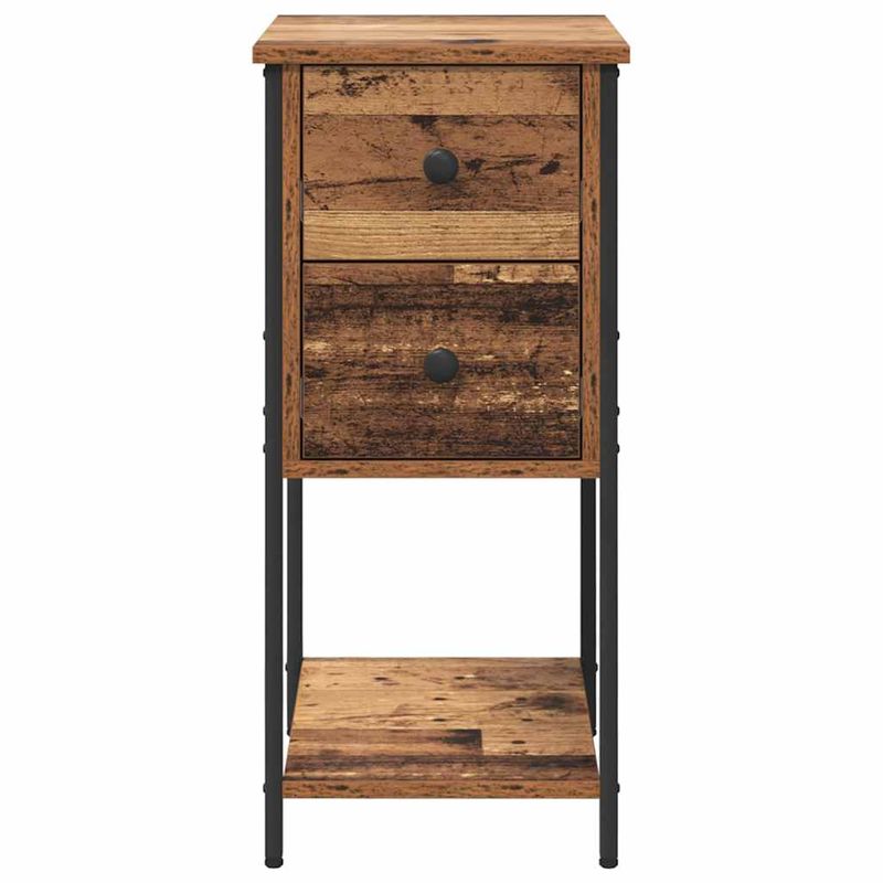 Casa si Gradina - Mobilier - Comode si corpuri - Noptiere - Noptiera cu sertar 2 pcs Lemn vechi 32 x 42 x 70 cm - Infinity.ro