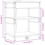 Casa si Gradina - Mobilier - Comode si corpuri - Noptiere - Noptiera sonoma gri 41 x 31 x 51 cm Lemn compozit - Infinity.ro
