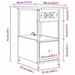 Casa si Gradina - Mobilier - Comode si corpuri - Noptiere - Noptiera sonoma gri 60 x 30 x 61 cm Lemn compozit - Infinity.ro