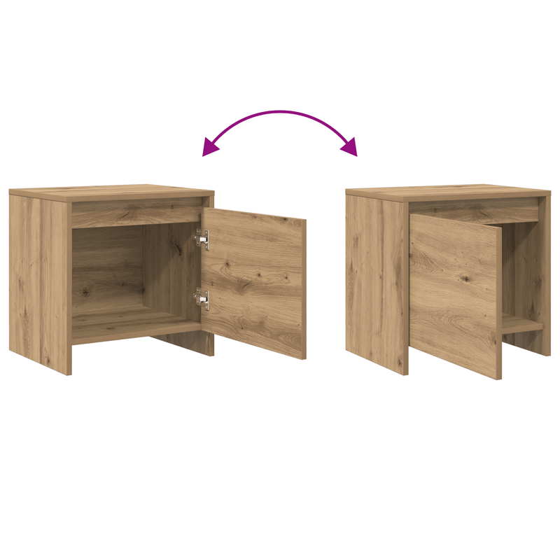 Casa si Gradina - Mobilier - Comode si corpuri - Noptiere - Noptiera stejar artizanal 45 x 34 x 44.5 cm - Infinity.ro