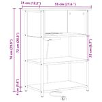 Casa si Gradina - Mobilier - Comode si corpuri - Noptiere - Noptiera stejar sonoma 55 x 31 x 76 cm Lemn compozit - Infinity.ro