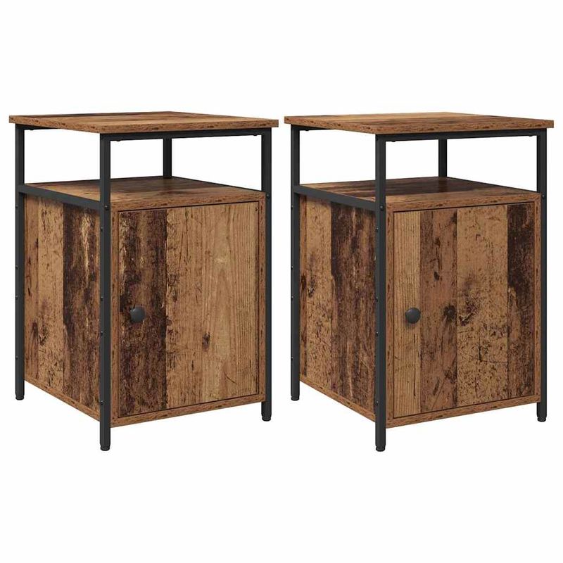 Casa si Gradina - Mobilier - Comode si corpuri - Noptiere - Noptiera 2 pcs Lemn vechi Lemn compozit - Infinity.ro