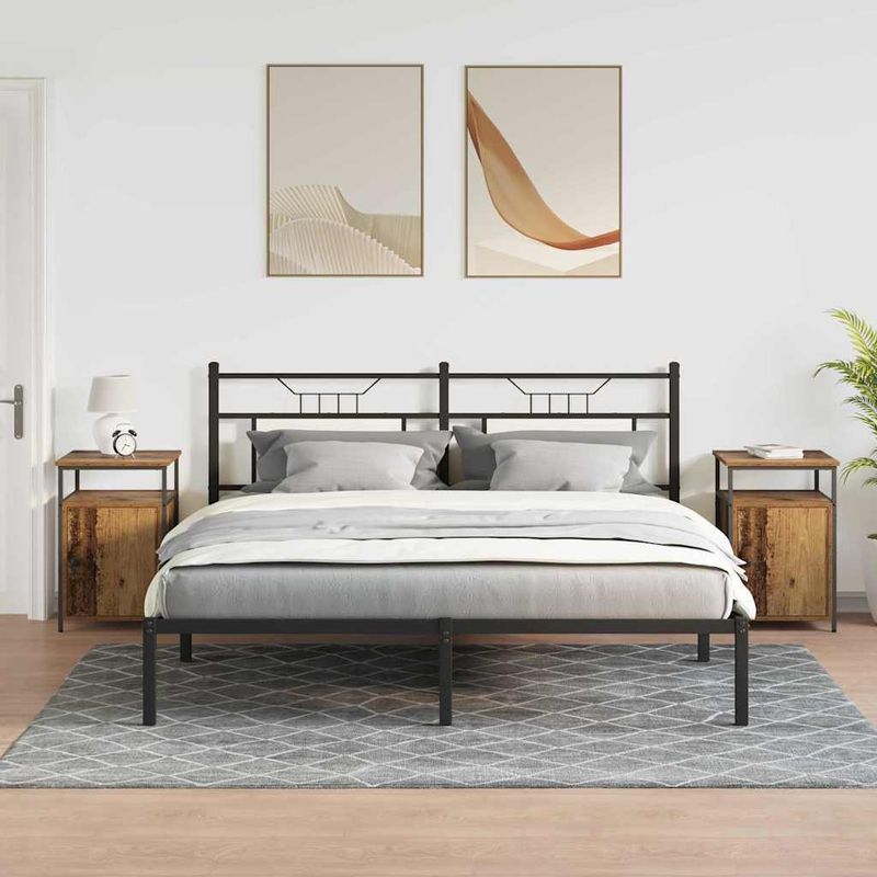 Casa si Gradina - Mobilier - Comode si corpuri - Noptiere - Noptiera 2 pcs Lemn vechi Lemn compozit - Infinity.ro