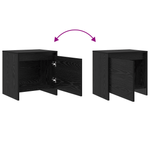 Casa si Gradina - Mobilier - Comode si corpuri - Noptiere - Noptiera stejar negru 45 x 34 x 44.5 cm Lemn compozit - Infinity.ro