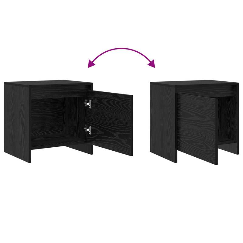 Casa si Gradina - Mobilier - Comode si corpuri - Noptiere - Noptiera stejar negru 45 x 34 x 44.5 cm Lemn compozit - Infinity.ro
