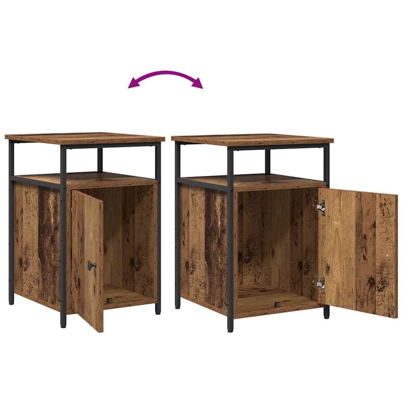 Casa si Gradina - Mobilier - Comode si corpuri - Noptiere - Noptiera 2 pcs Lemn vechi Lemn compozit - Infinity.ro