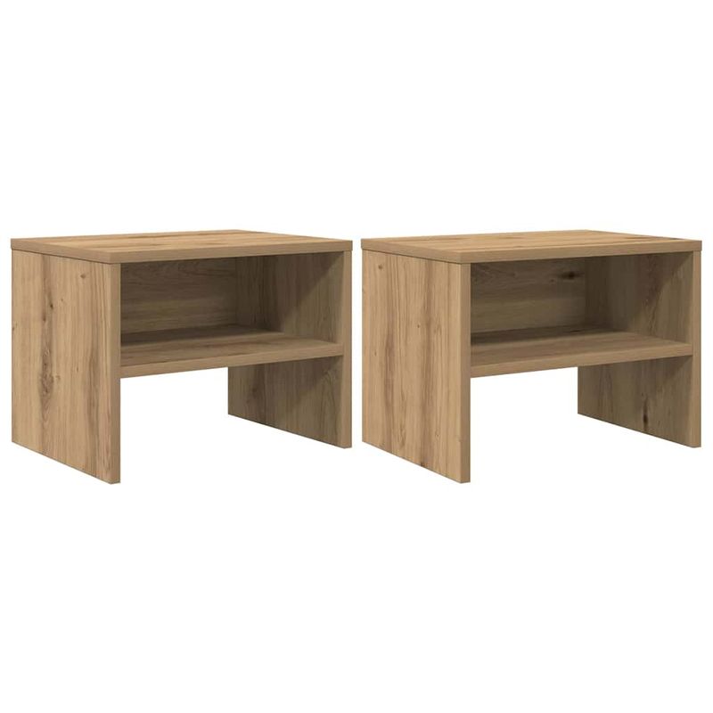 Casa si Gradina - Mobilier - Comode si corpuri - Noptiere - Noptiera 2 pcs stejar artizanal 40 x 30 x 30 cm - Infinity.ro