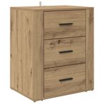 Casa si Gradina - Mobilier - Comode si corpuri - Noptiere - Noptiera stejar artizanal 50 x 36 x 60 cm Lemn compozit - Infinity.ro