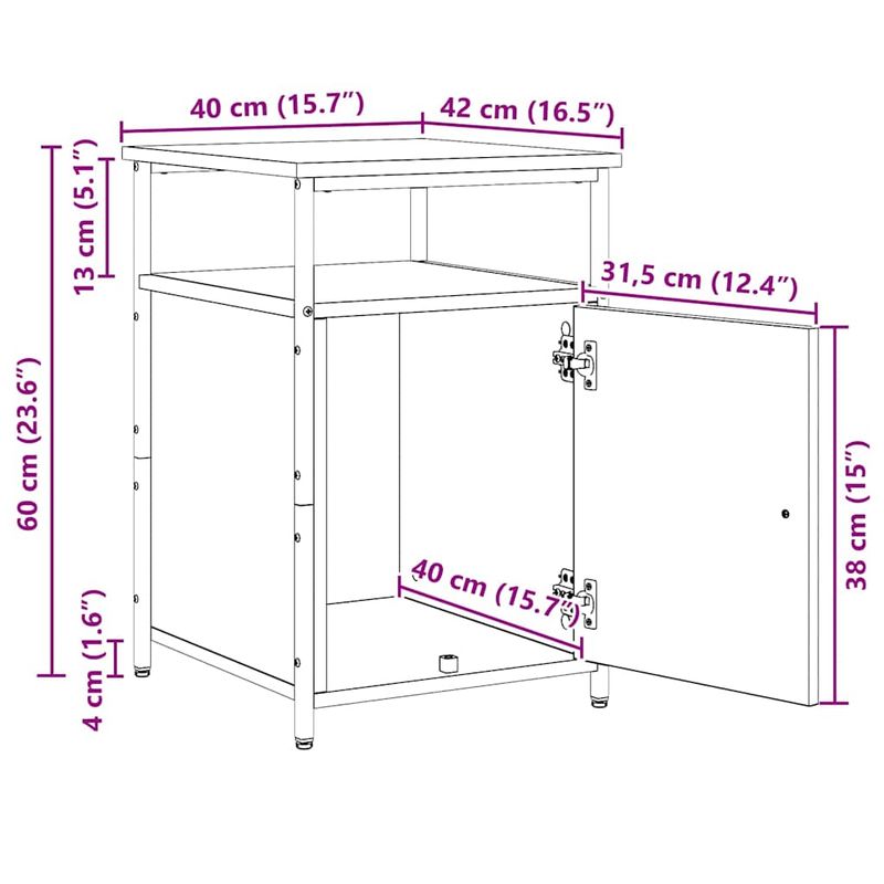 Casa si Gradina - Mobilier - Comode si corpuri - Noptiere - Noptiera 2 pcs Lemn vechi Lemn compozit - Infinity.ro